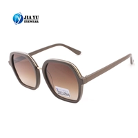 Metal Bridge Women Sunglasses Acetate Gradient Brown Lens Acetate Sunglasses